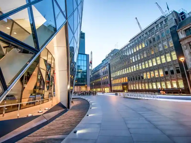 Modern skyline of London.